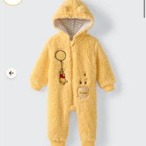 Pooh Yellow Fleece Kids One Piece